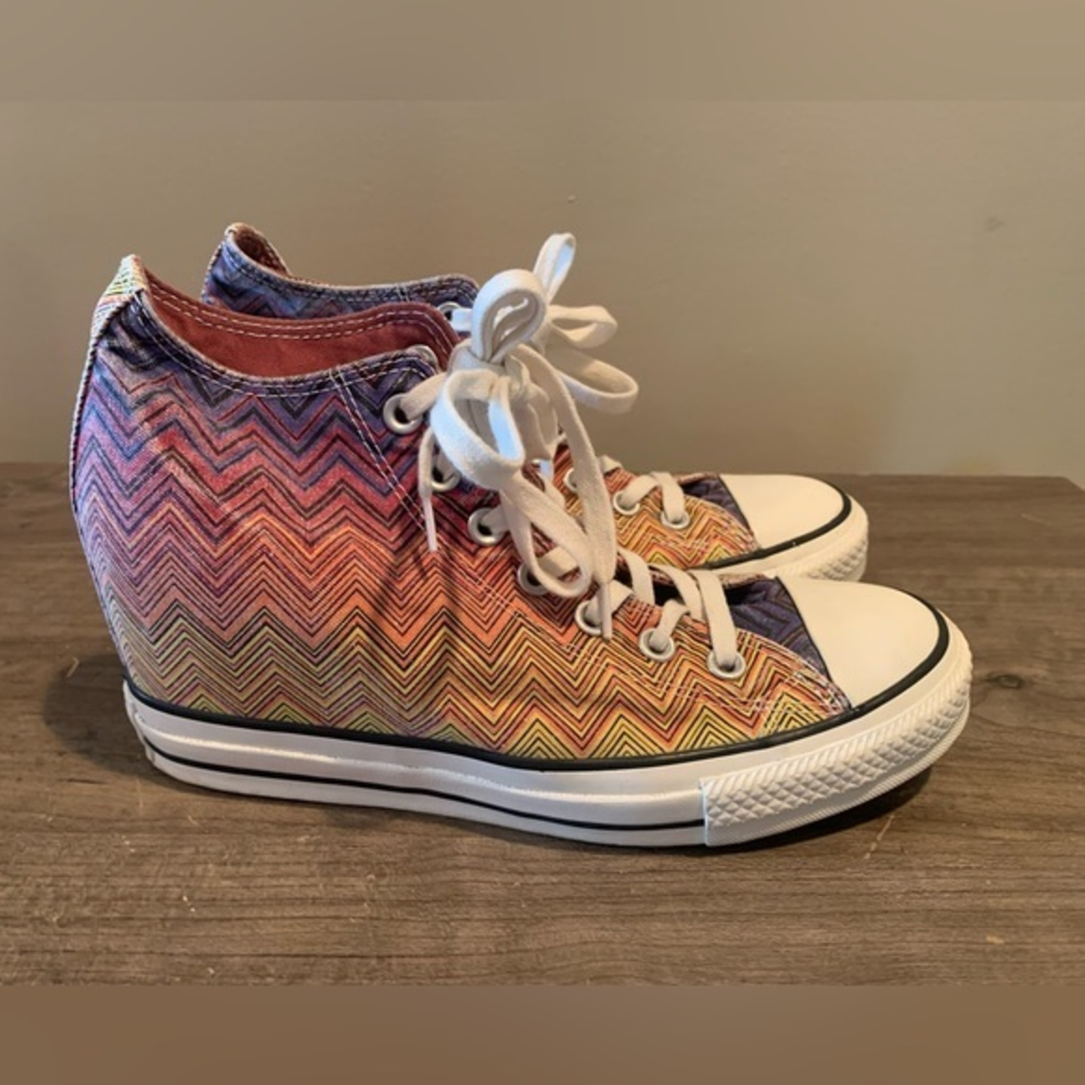 Converse x Missoni Chuck Taylor All Star‎ Lux Mid Hidden Wedge Multi Women's 9